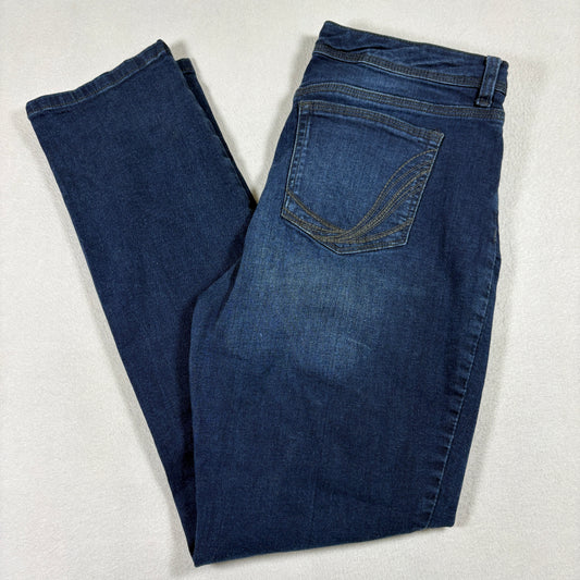 Style & Co Womens 8 Straight Leg Jeans Dark Wash Denim Stretch Y2K Classic