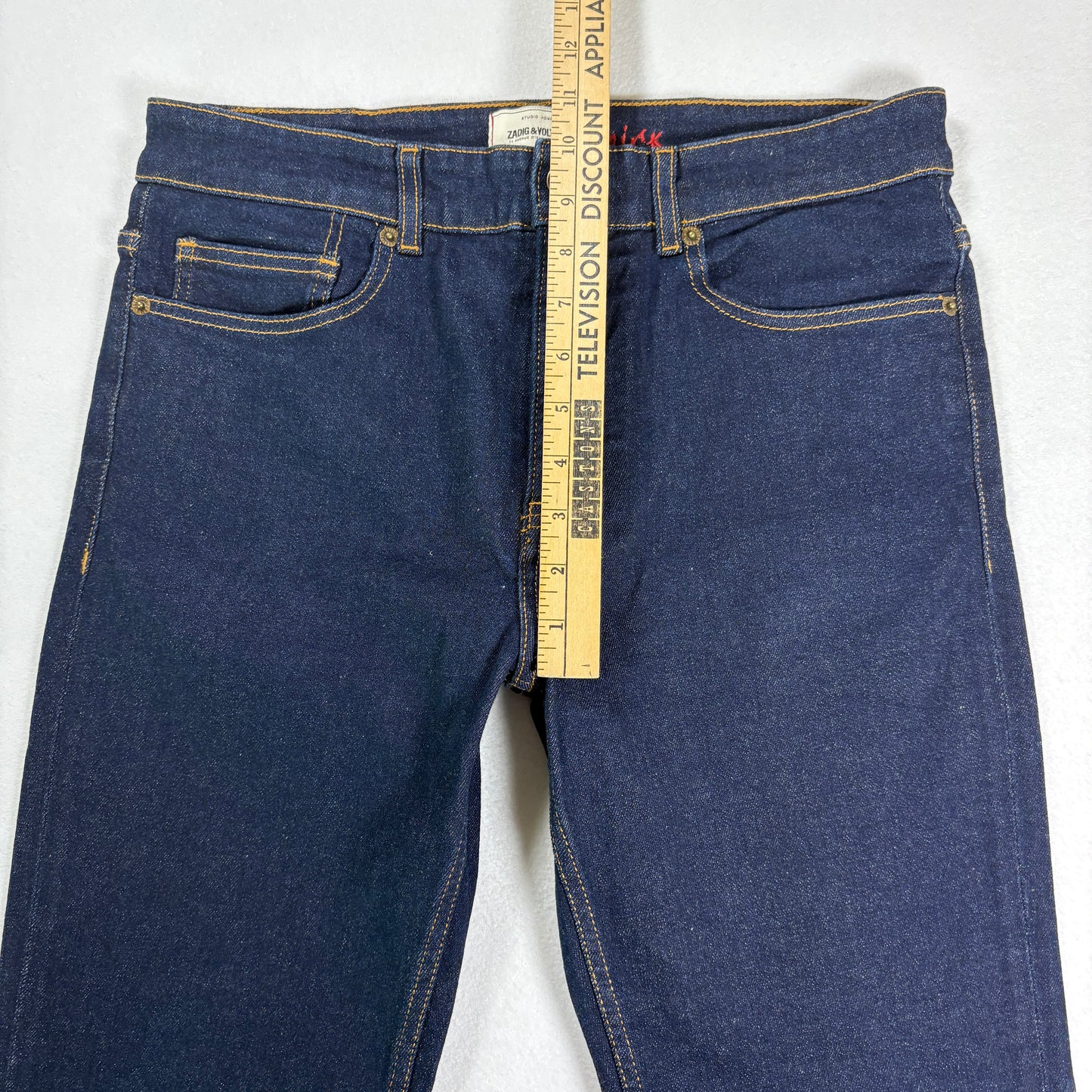 Zadig Voltaire Mens Jeans 33x30 Mick Slim Fit Dark Wash Denim NWOT Designer