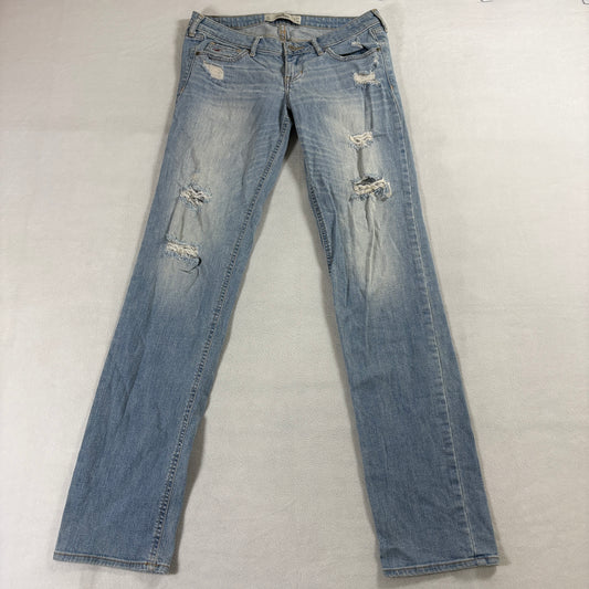 Distressed Skinny Jeans Hollister W27 L35 Fits Like 30X32 Light Wash Stretch