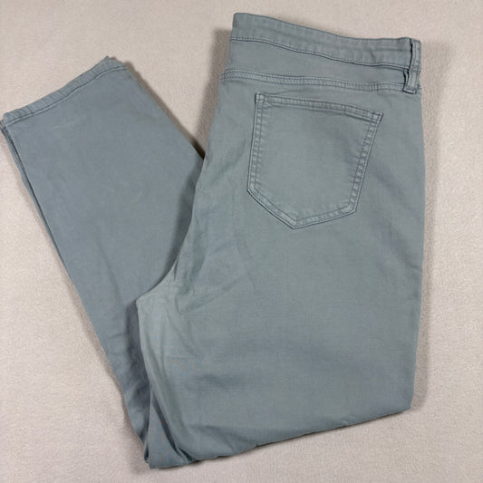 Buffalo David Bitton Womens 16/36 High Rise Ankle Skinny Green Stretch Jeans