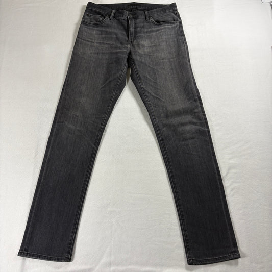 Uniqlo Mens 31x34 Slim Fit Black Denim Jeans Stretch Streetwear Minimalist Y2K!