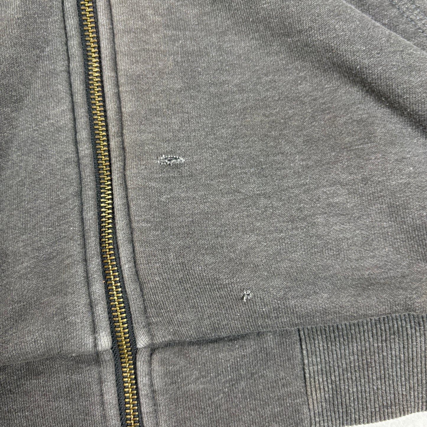 Carhartt Mens Gray Sherpa Lined Full Zip Hoodie Jacket Size XL Workwear