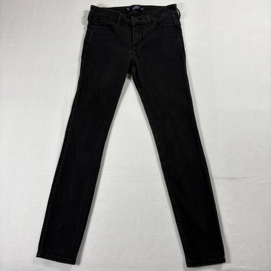 Hollister Jeans Womens 26 28 Mid Rise Super Skinny Black Stretch Classic Y2K Fit