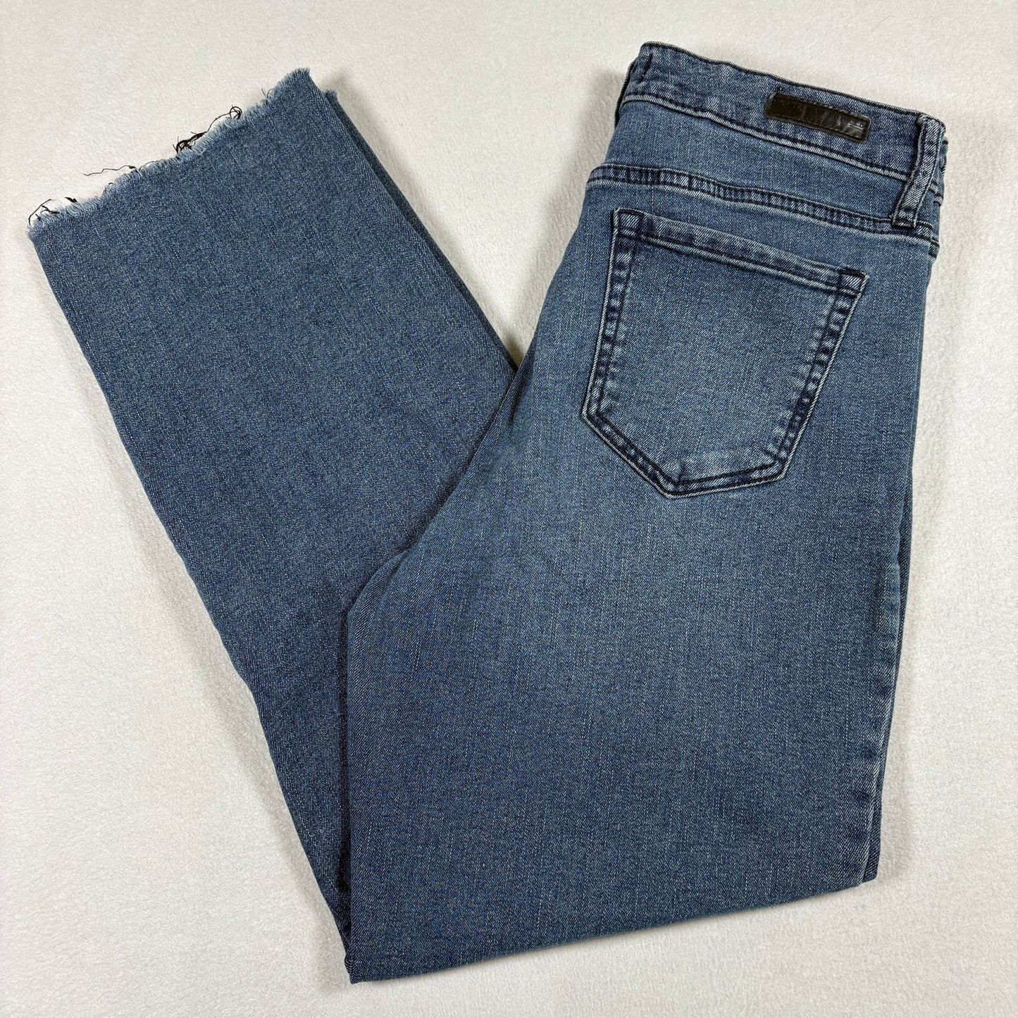 Social Standard Womens High Rise Crop Straight Jeans Size 8 Blue Y2K Grunge