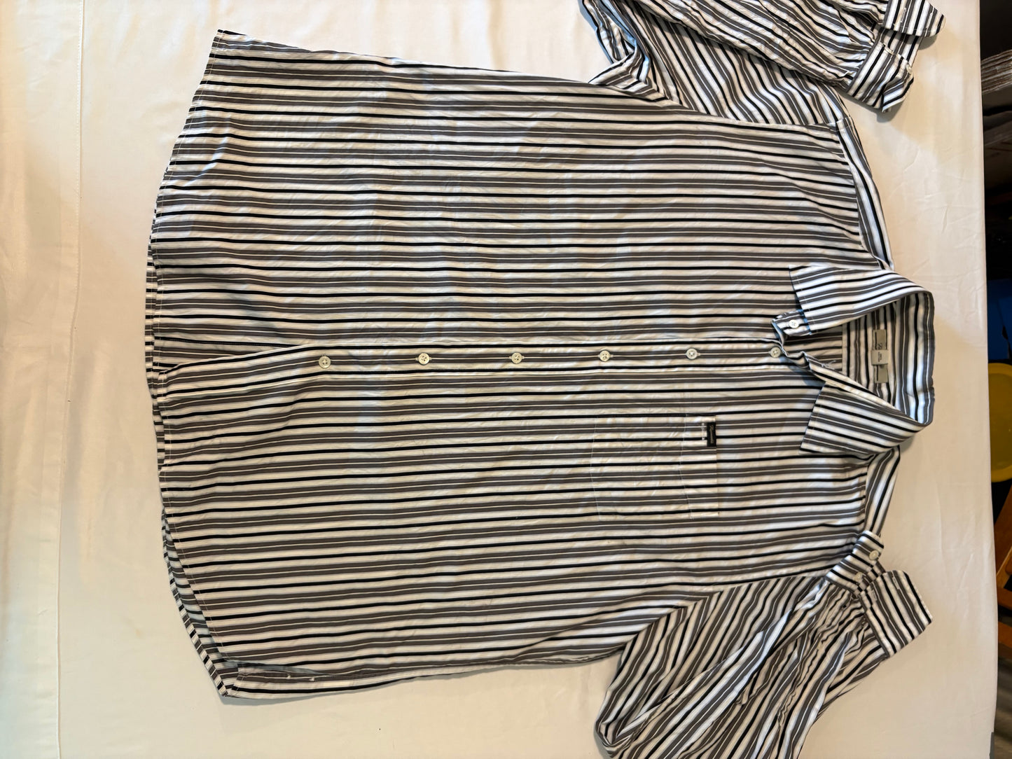 Faconnable Mens Shirt XXL Stripe Long Sleeve Button Down Classic Fit 36 Chest