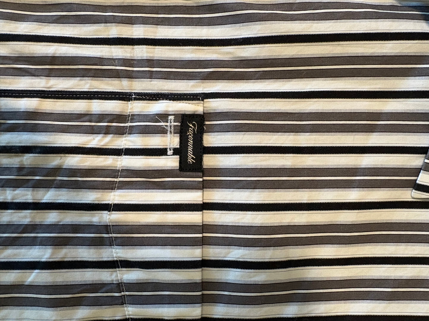 Faconnable Mens Shirt XXL Stripe Long Sleeve Button Down Classic Fit 36 Chest