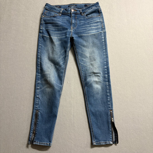 Vigoss Skinny Ankle Zip Jeans Womens 10 Fits Like 29x25 Stretch Y2K Denim