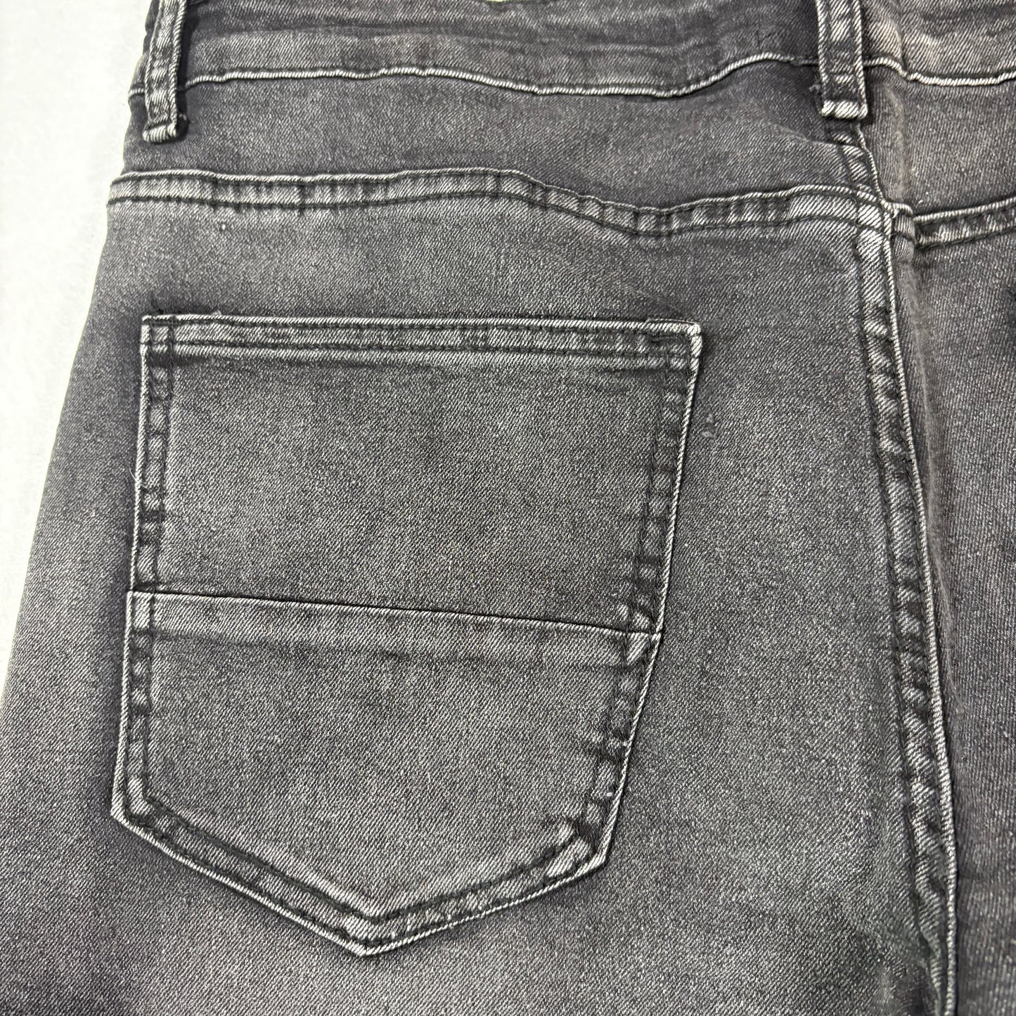 Supply Mens Black Skinny Jeans Size 32 Distressed Hem Stretch Denim Y2K