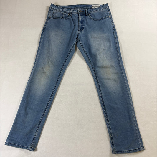 Slim Stretch Jeans Mens Light Wash Buffalo 32x30 Fits Like 33X29 Casual Denim