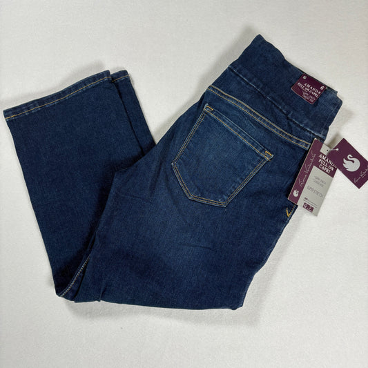 Gloria Vanderbilt Womens Amanda Capri Jeans Size 6 Blue Super Stretch Denim NWT