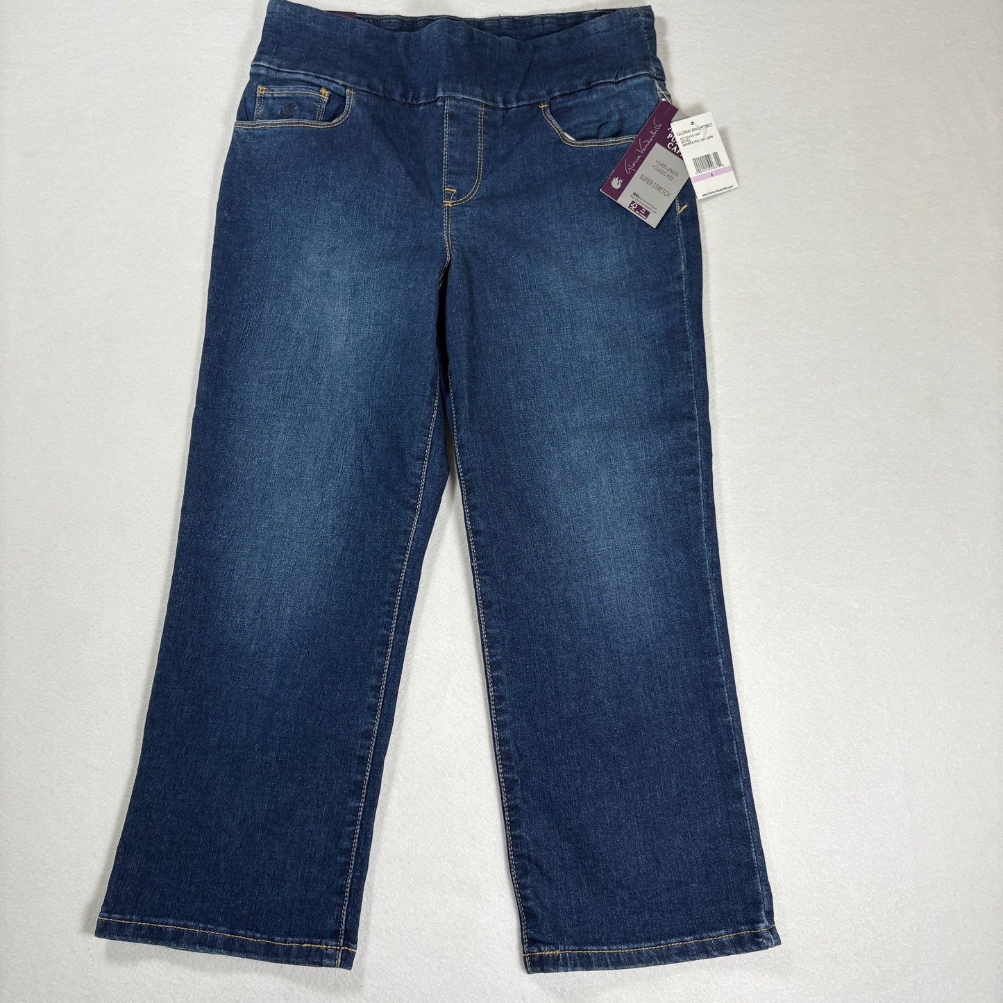 Gloria Vanderbilt Womens Amanda Capri Jeans Size 6 Blue Super Stretch Denim NWT
