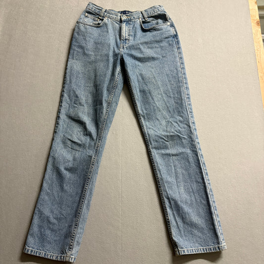 LA Blues Straight Leg Jeans Womens 6 Fits Like 27x30 Y2K Light Wash Denim