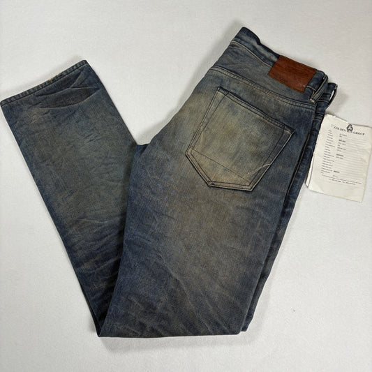 AllSaints Mens Jeans Size 32 Sakura Iggy Indigo Straight Leg Selvedge NWOT