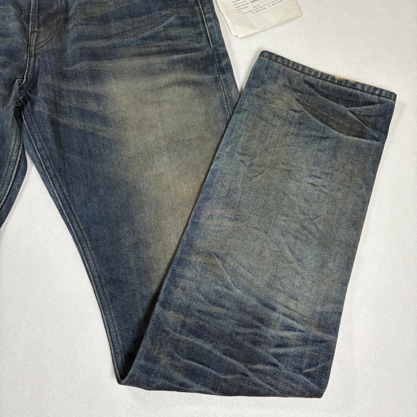 AllSaints Mens Jeans Size 32 Sakura Iggy Indigo Straight Leg Selvedge NWOT