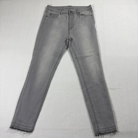 Articles Of Society Womens Jeans Size 29 Grey Skinny Stretch Vintage Grunge Frayed Hem