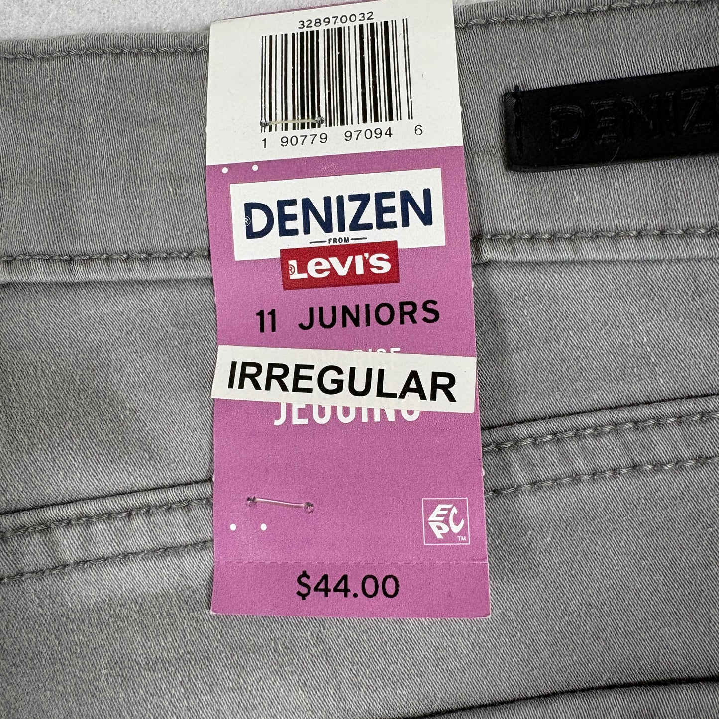 Denizen Levi’s Womens Gray High Rise Jegging Jeans Size 11 Y2K Slim Fit Stretch