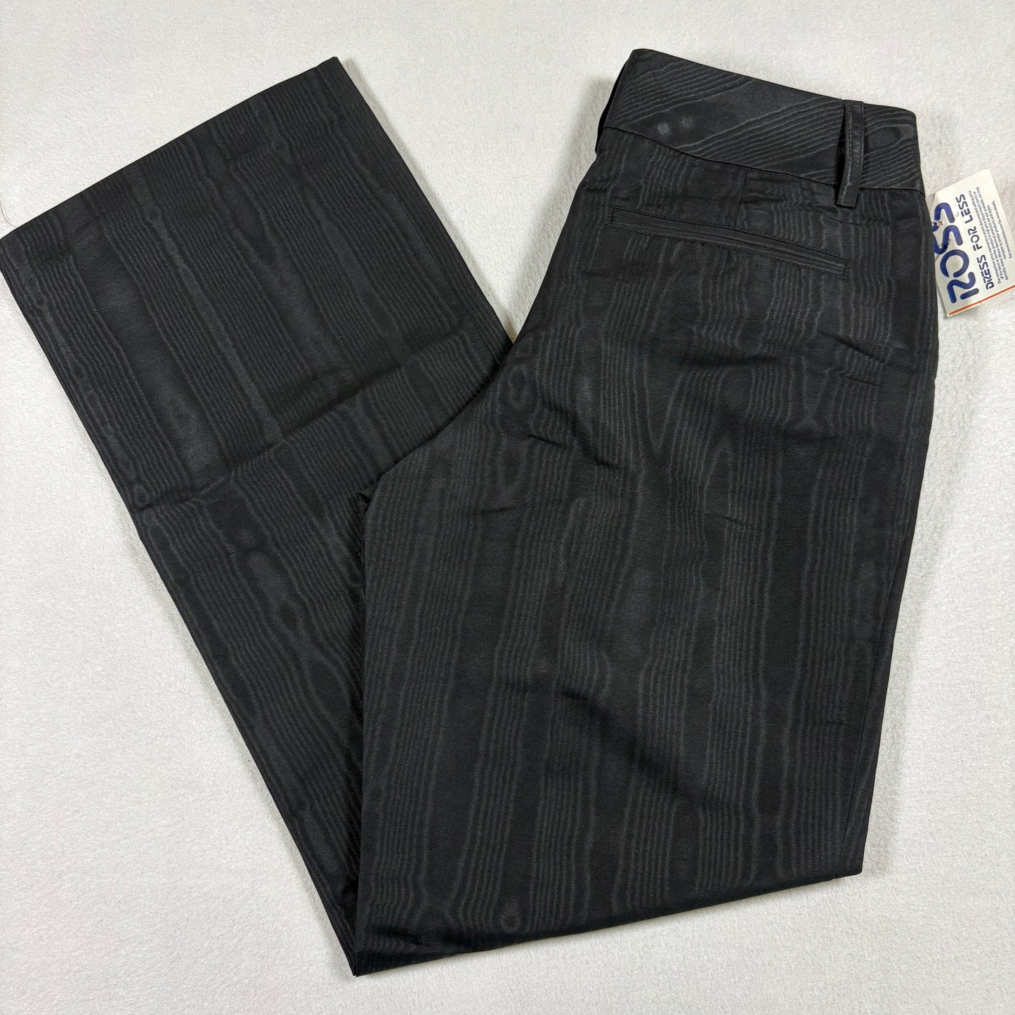 Trixie + Lulu Womens 6P Black Textured Dress Pants Stretch Mid Rise Y2K Grunge