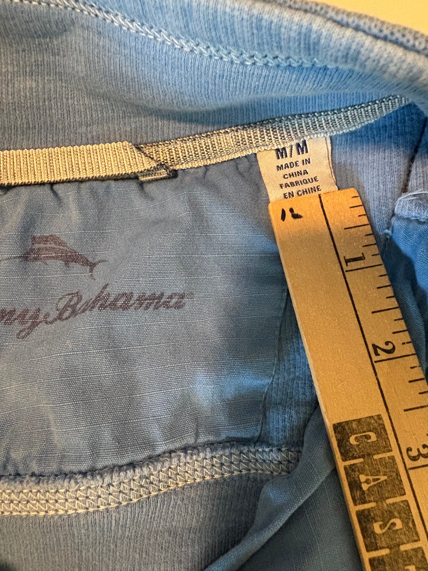 Tommy Bahama Men’s 1/4 Zip Pullover Sweatshirt Blue Large Red Marlin Logo Casual