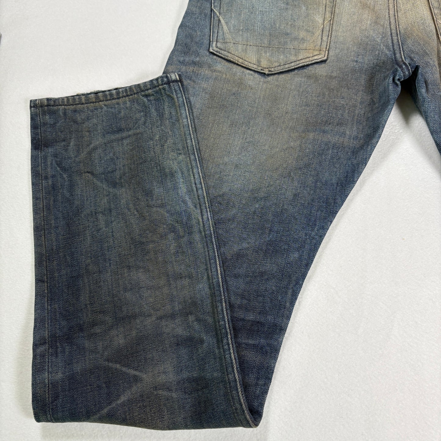 AllSaints Mens Jeans Size 32 Sakura Iggy Indigo Straight Leg Selvedge NWOT