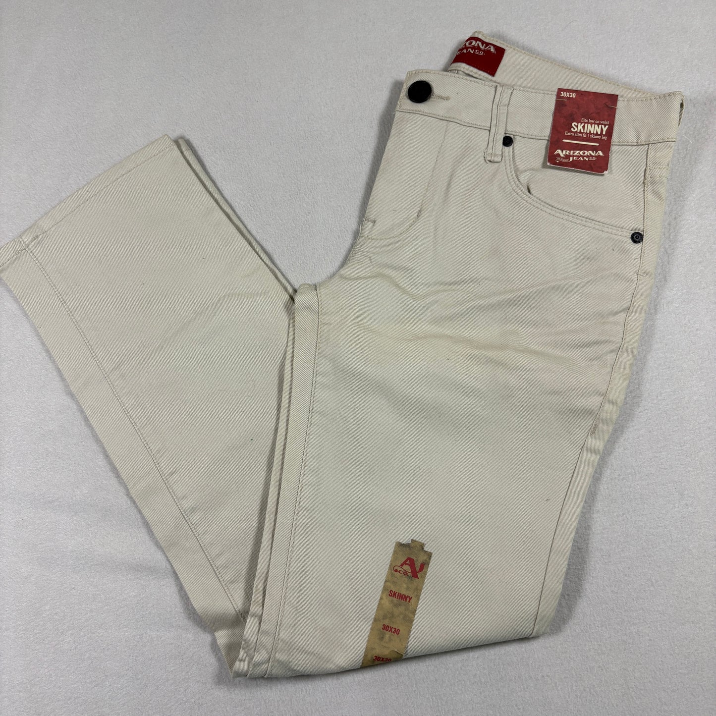 Arizona Jean Co Mens 30x30 Stone Skinny Jeans Slim Fit Stretch Denim Y2K Grunge