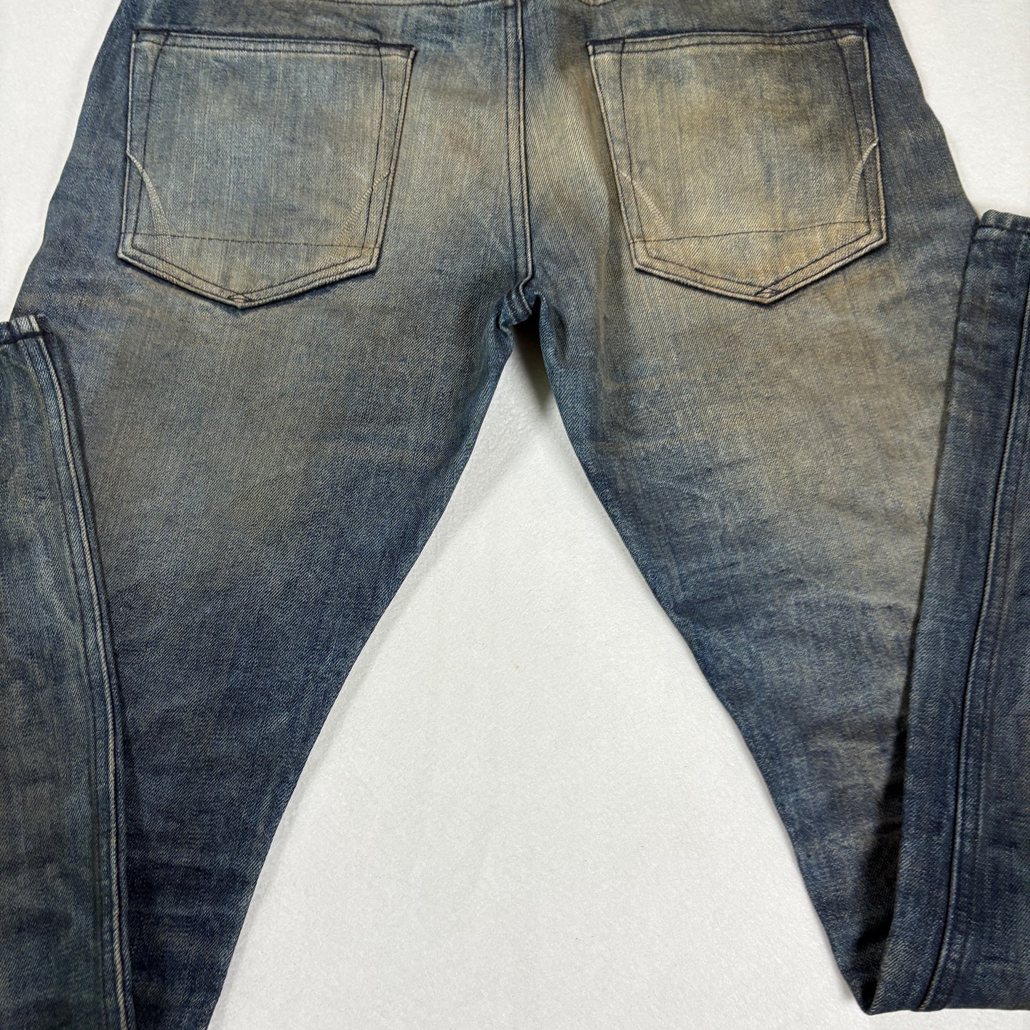 AllSaints Mens Jeans Size 32 Sakura Iggy Indigo Straight Leg Selvedge NWOT