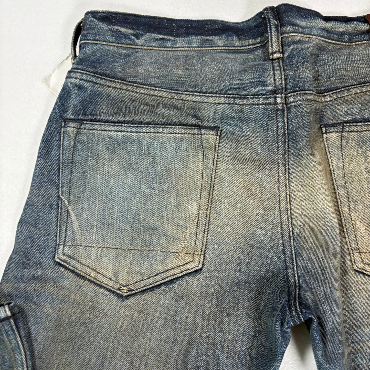 AllSaints Mens Jeans Size 32 Sakura Iggy Indigo Straight Leg Selvedge NWOT