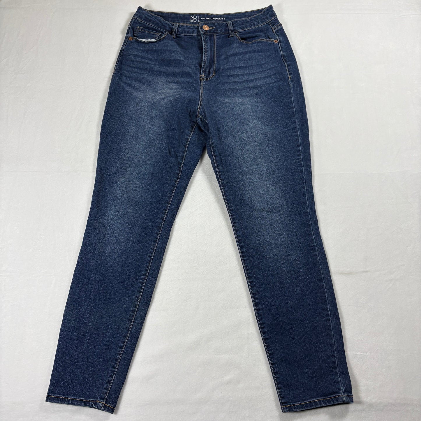 Vintage Blue Skinny Jeans Womens 11 Stretch High Rise Denim Retro Soft Wash