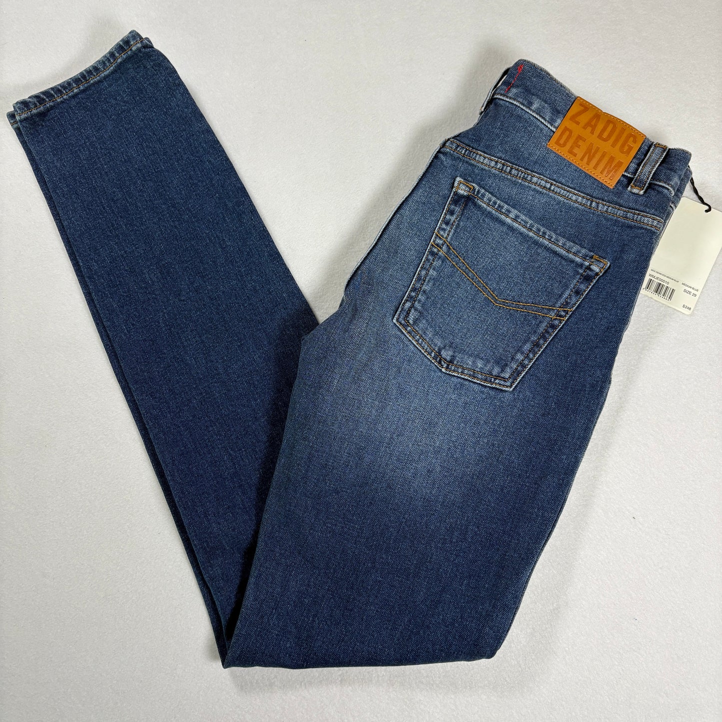 Zadig Voltaire Womens Mick Denim Jeans Size 29 Medium Blue Skinny Eco NWT $248
