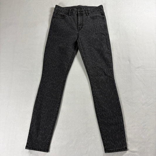 Mother Print Womens Skinny Jeans Gray Stretch Y2K Grunge Alt Streetwear 28x27