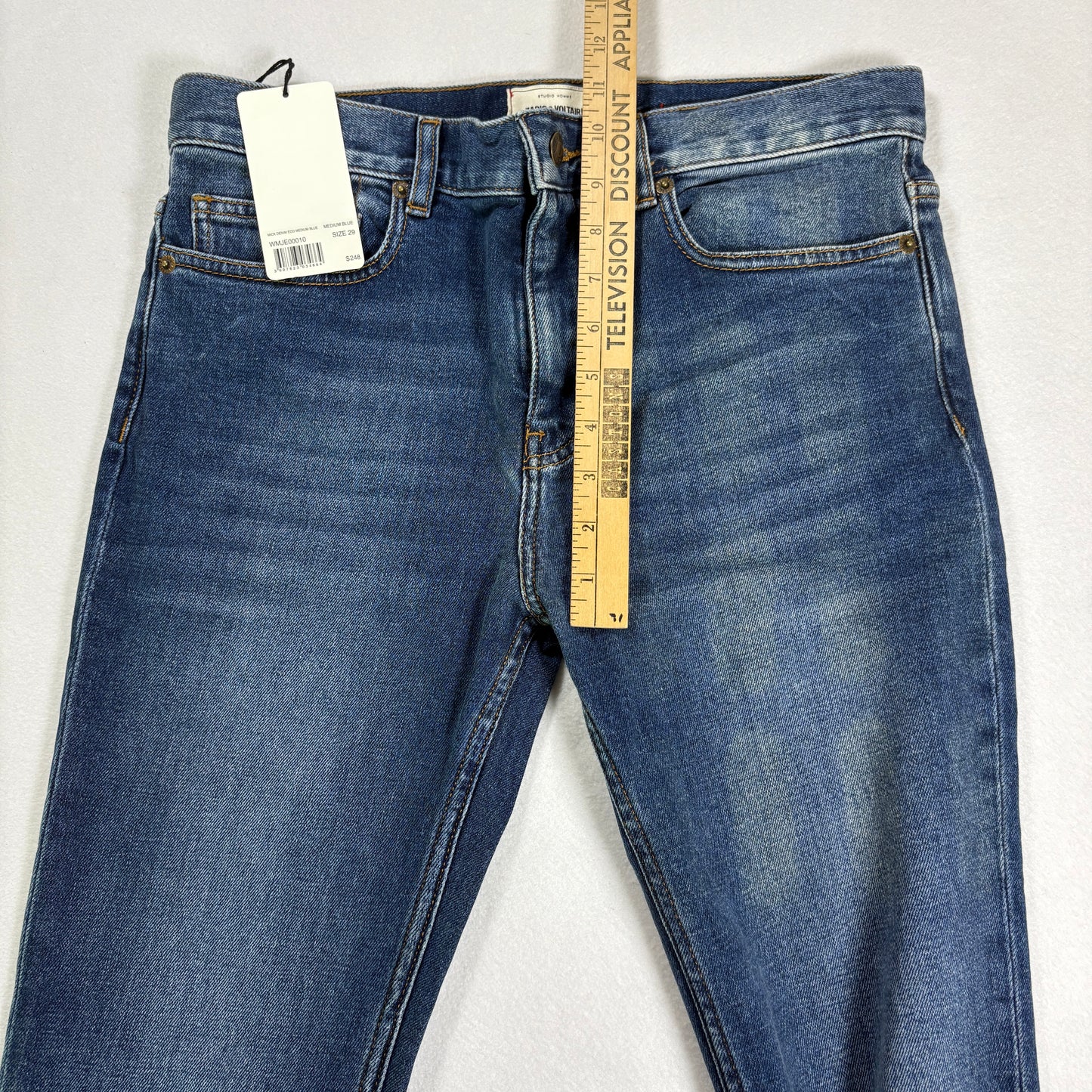 Zadig Voltaire Womens Mick Denim Jeans Size 29 Medium Blue Skinny Eco NWT $248