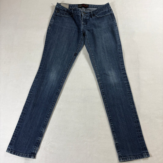 Skinny Stretch Denim Jeans Fox Denim Fits Like 30X30 Blue Mid Rise