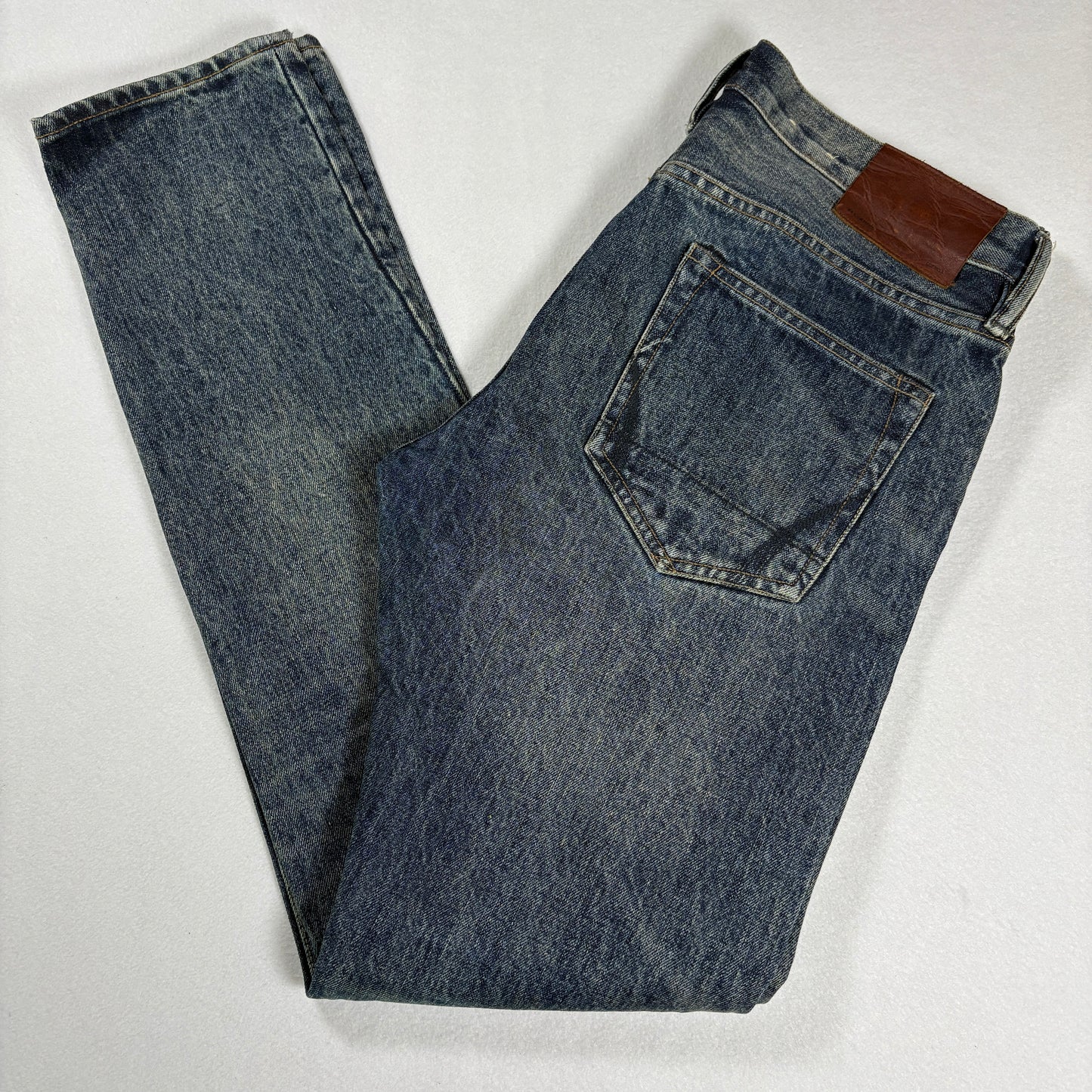 AllSaints Mens Cigarette Skinny Jeans Size 30 Blue Vintage Fade Y2K Grunge Denim