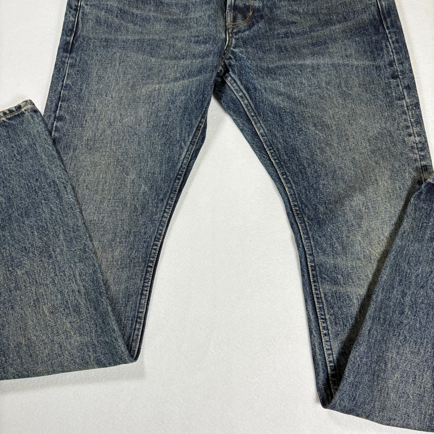 AllSaints Mens Cigarette Skinny Jeans Size 30 Blue Vintage Fade Y2K Grunge Denim