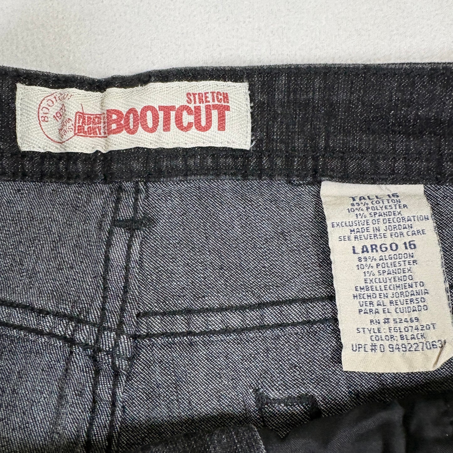 Abercrombie Womens 16 Black Bootcut Jeans Stretch Denim High Rise Y2K Grunge