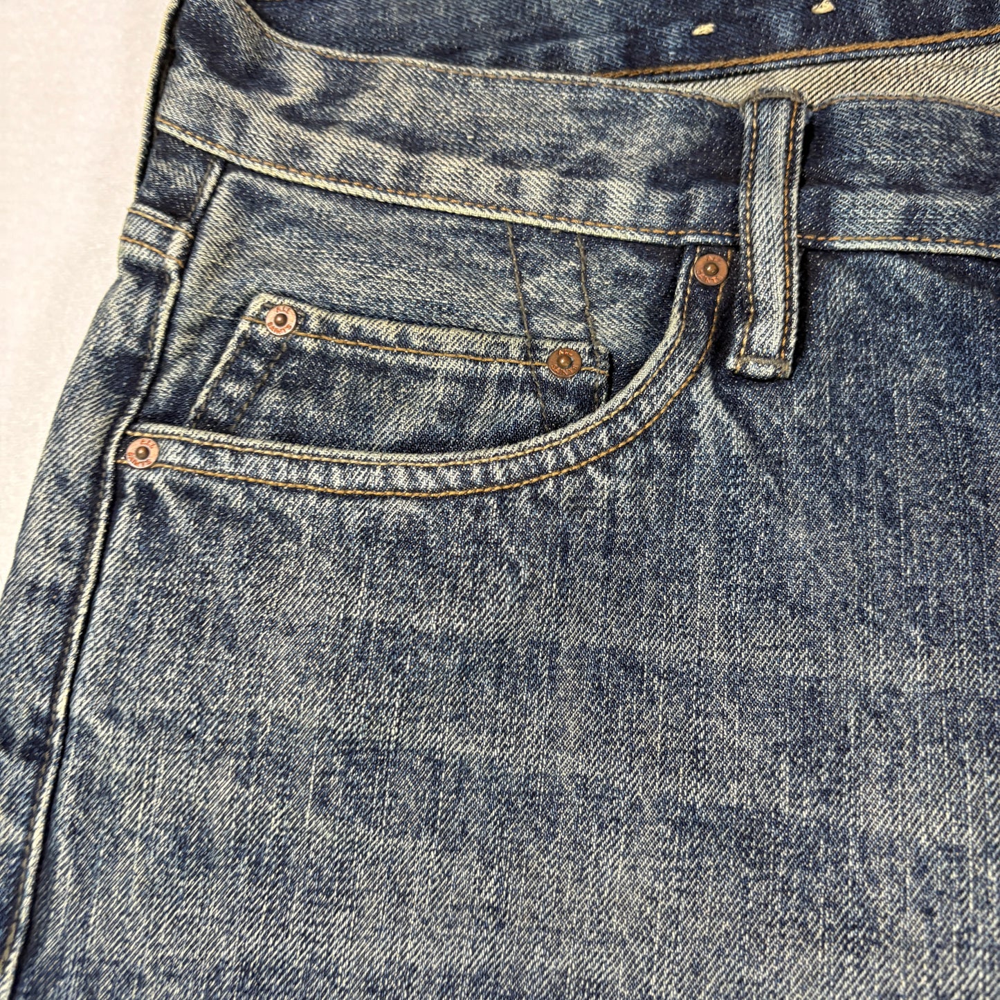 AllSaints Mens Cigarette Skinny Jeans Size 30 Blue Vintage Fade Y2K Grunge Denim