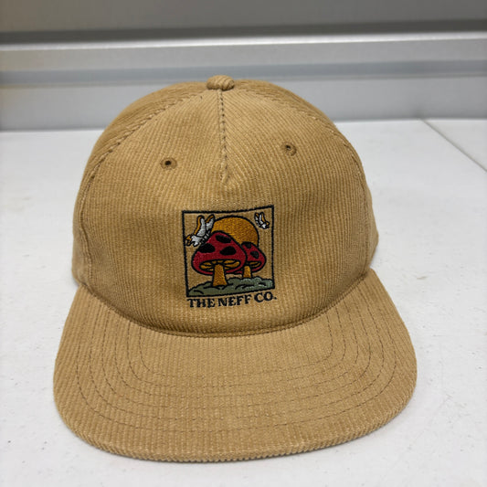 Neff Corduroy Snapback Hat Mushroom Graphic Tan Skate Streetwear Cap OS