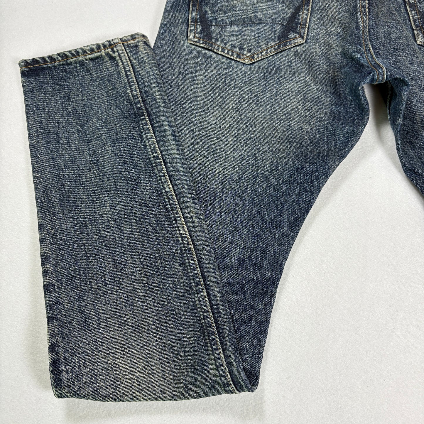 AllSaints Mens Cigarette Skinny Jeans Size 30 Blue Vintage Fade Y2K Grunge Denim