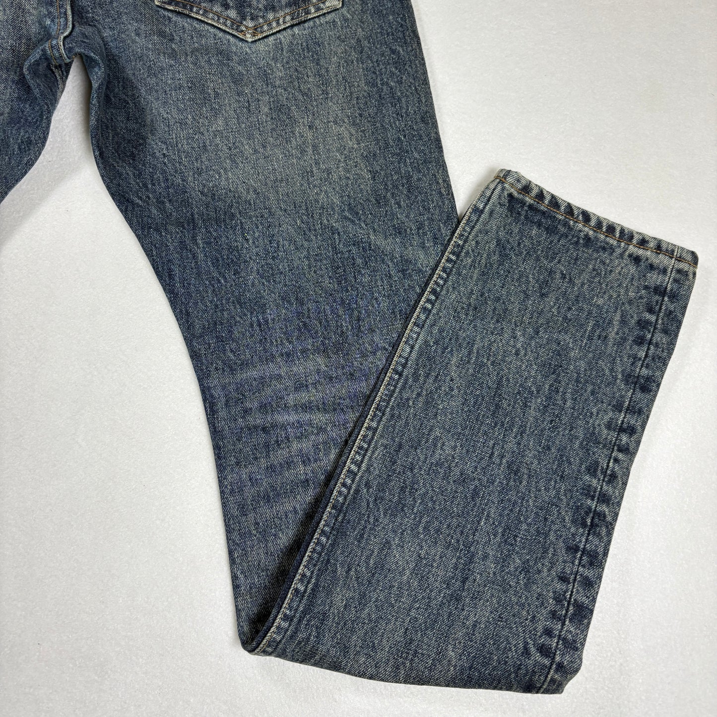 AllSaints Mens Cigarette Skinny Jeans Size 30 Blue Vintage Fade Y2K Grunge Denim