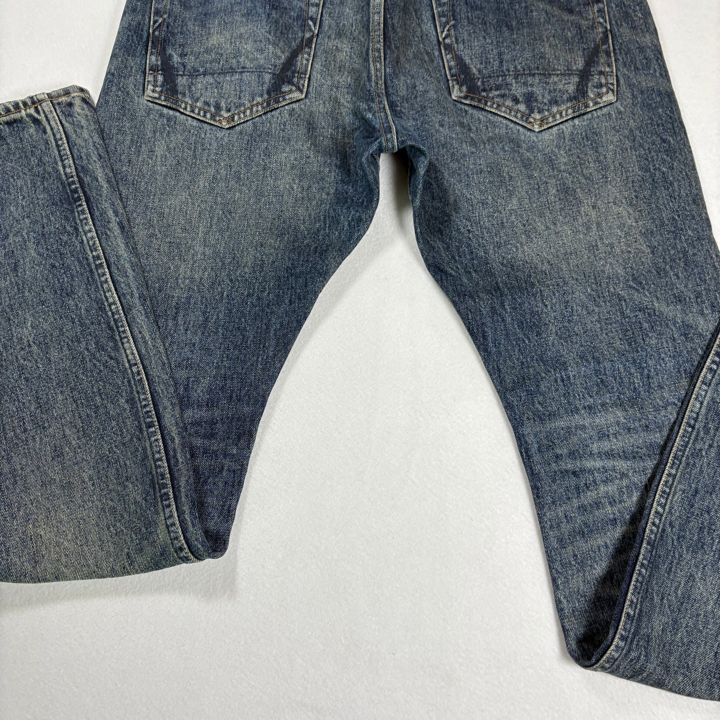 AllSaints Mens Cigarette Skinny Jeans Size 30 Blue Vintage Fade Y2K Grunge Denim