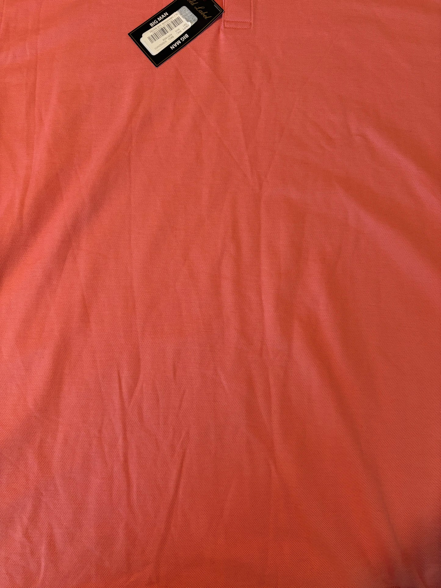 Roundtree & Yorke Gold Label Polo Shirt 3XB Coral Pink NWT Big & Tall Cotton Blend