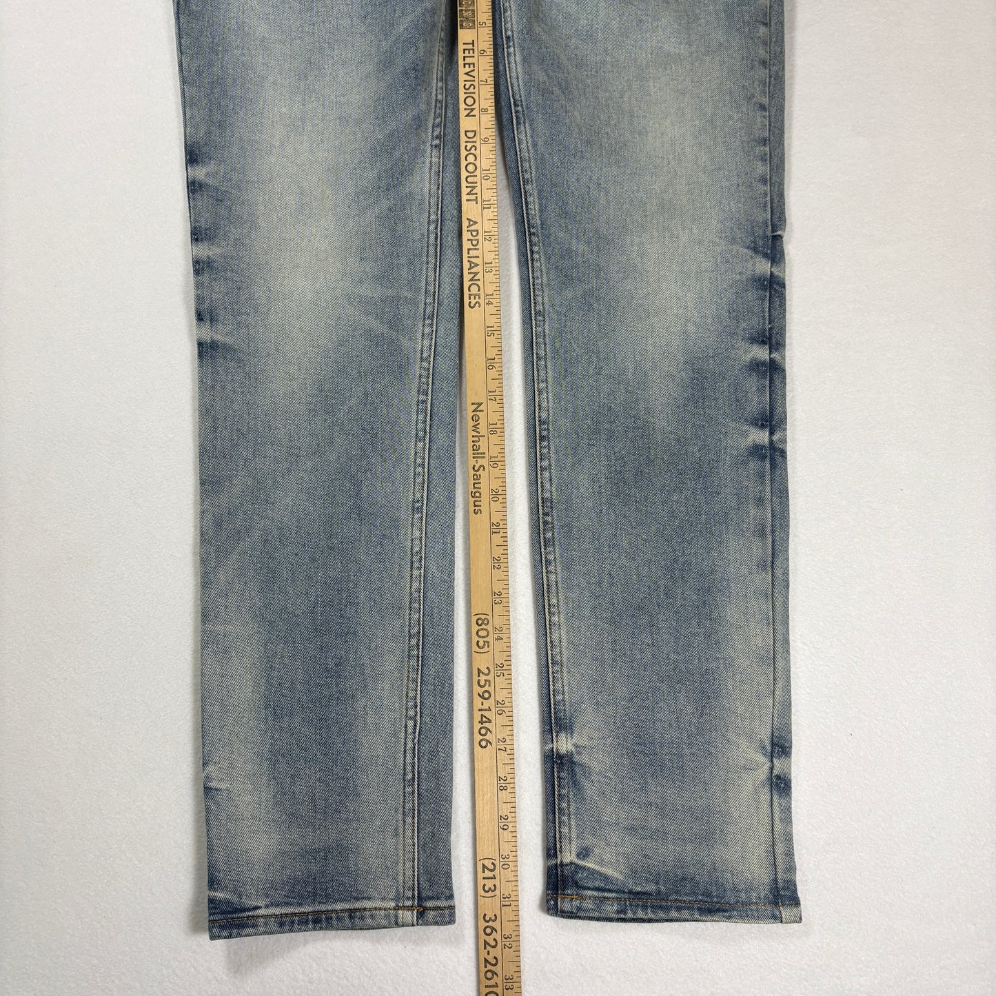 Ksubi Mens Chitch Pure Dynamite Jeans Size 36 Blue Slim Tapered Distressed NWT