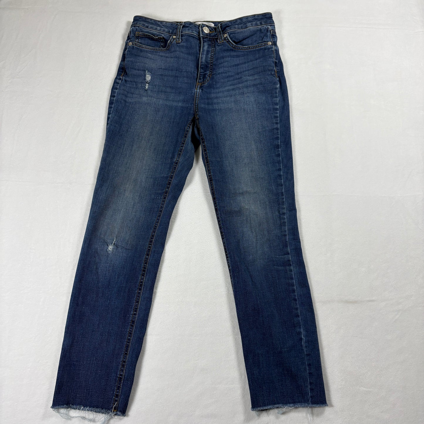 Lauren Conrad Skinny Jeans Womens 8 Ankle Distressed Blue Denim Stretch Casual Fit