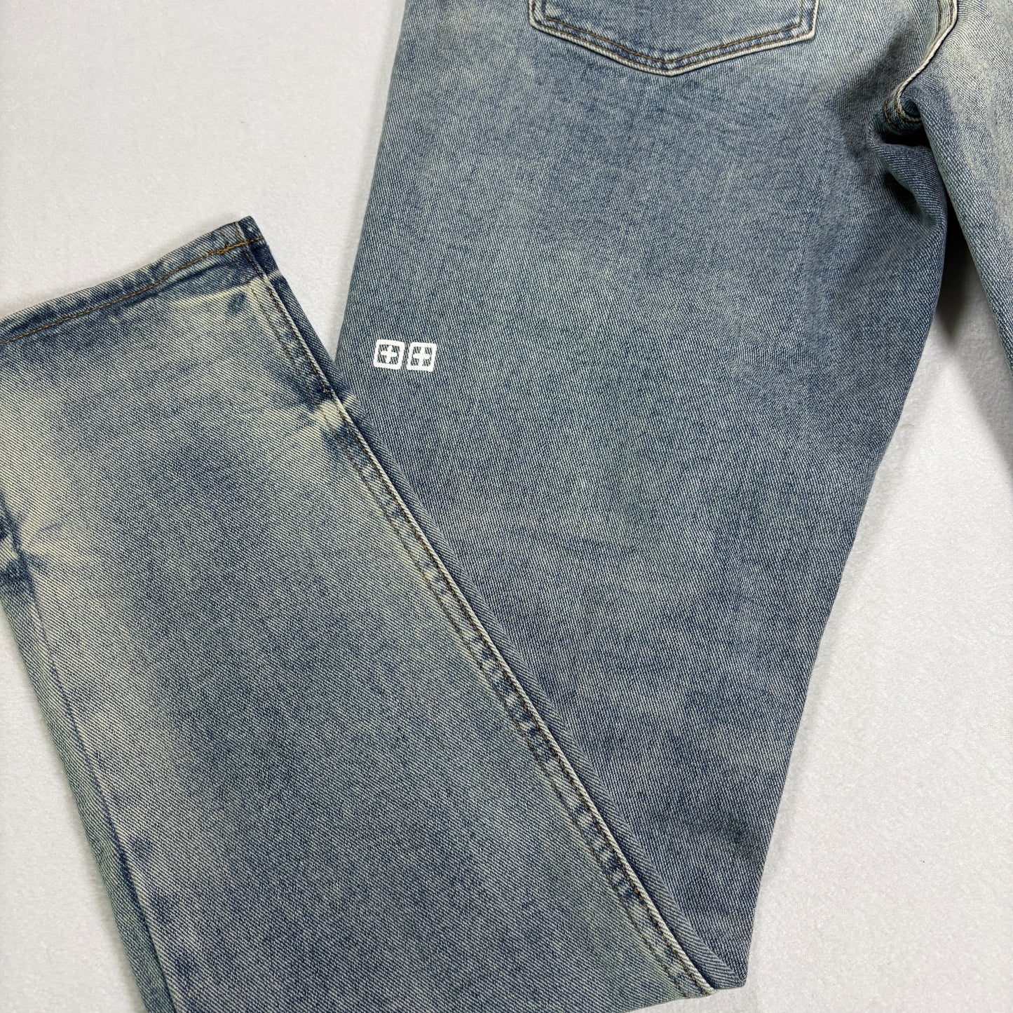 Ksubi Mens Chitch Pure Dynamite Jeans Size 36 Blue Slim Tapered Distressed NWT