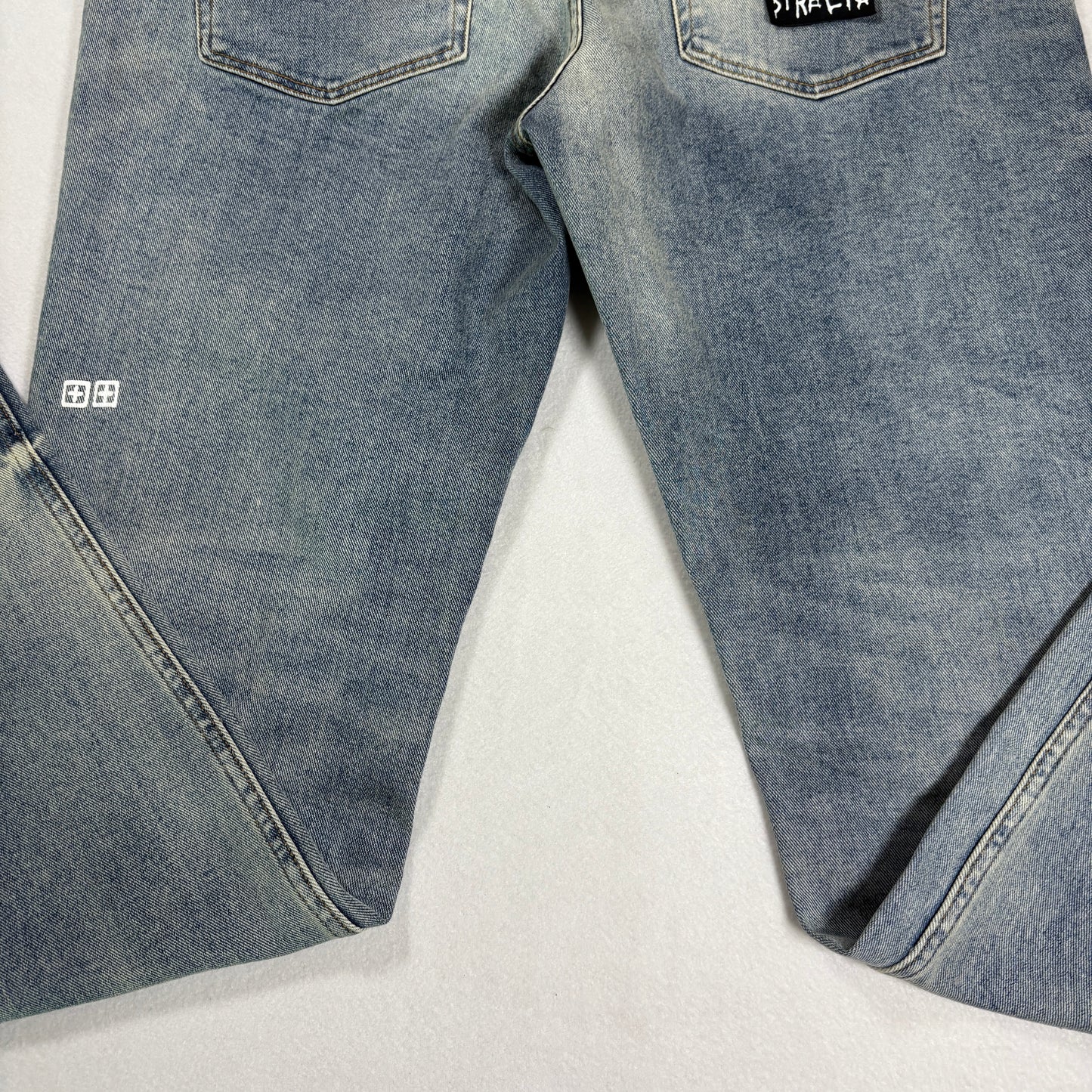 Ksubi Mens Chitch Pure Dynamite Jeans Size 36 Blue Slim Tapered Distressed NWT