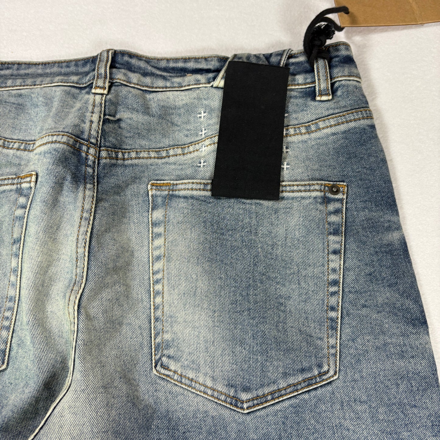 Ksubi Mens Chitch Pure Dynamite Jeans Size 36 Blue Slim Tapered Distressed NWT