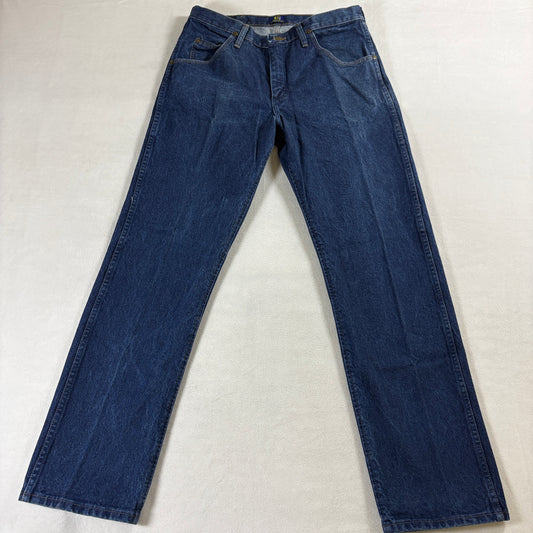 Wrangler 47MWZ Regular Fit Jeans 33x32 Fits Like 32X31 Dark Wash Western Cowboy