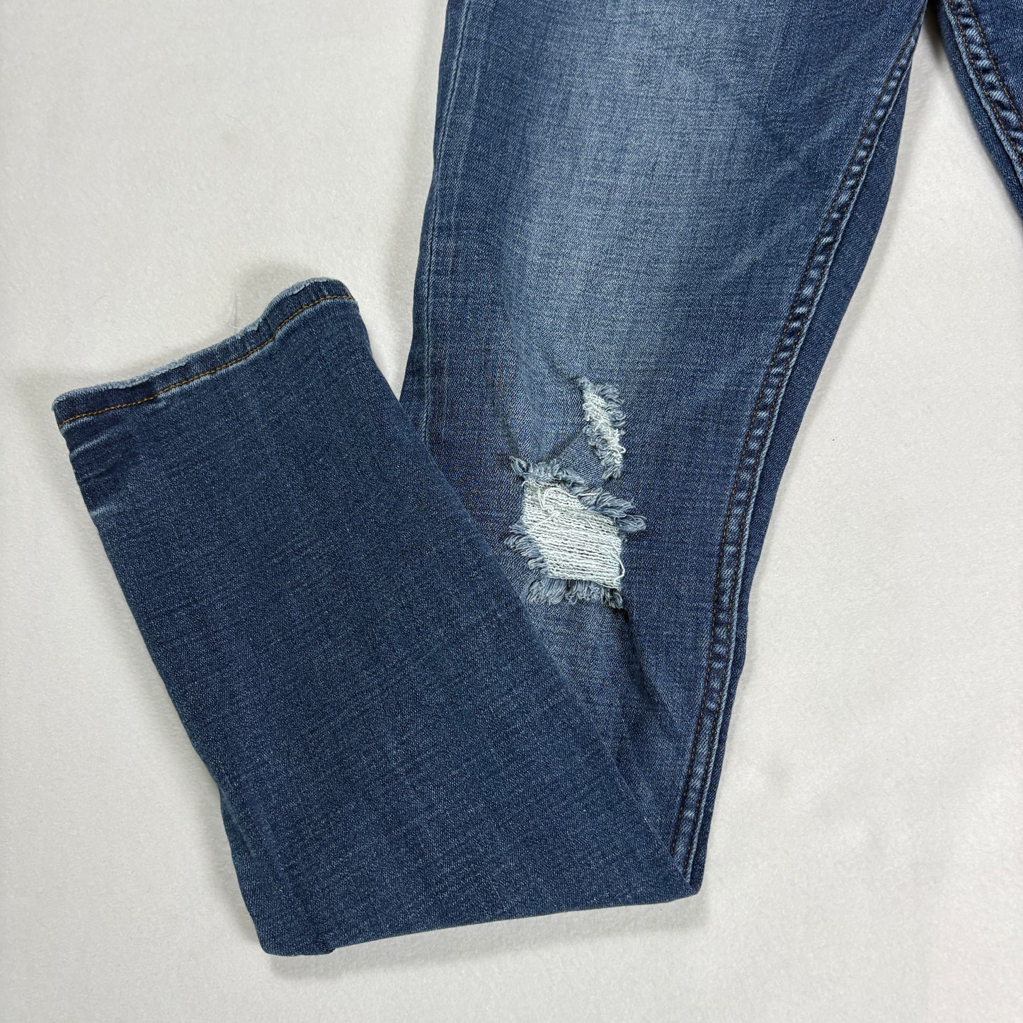 RSQ Mens Blue Skinny Jeans 30x32 Distressed Denim Y2K 90s Grunge