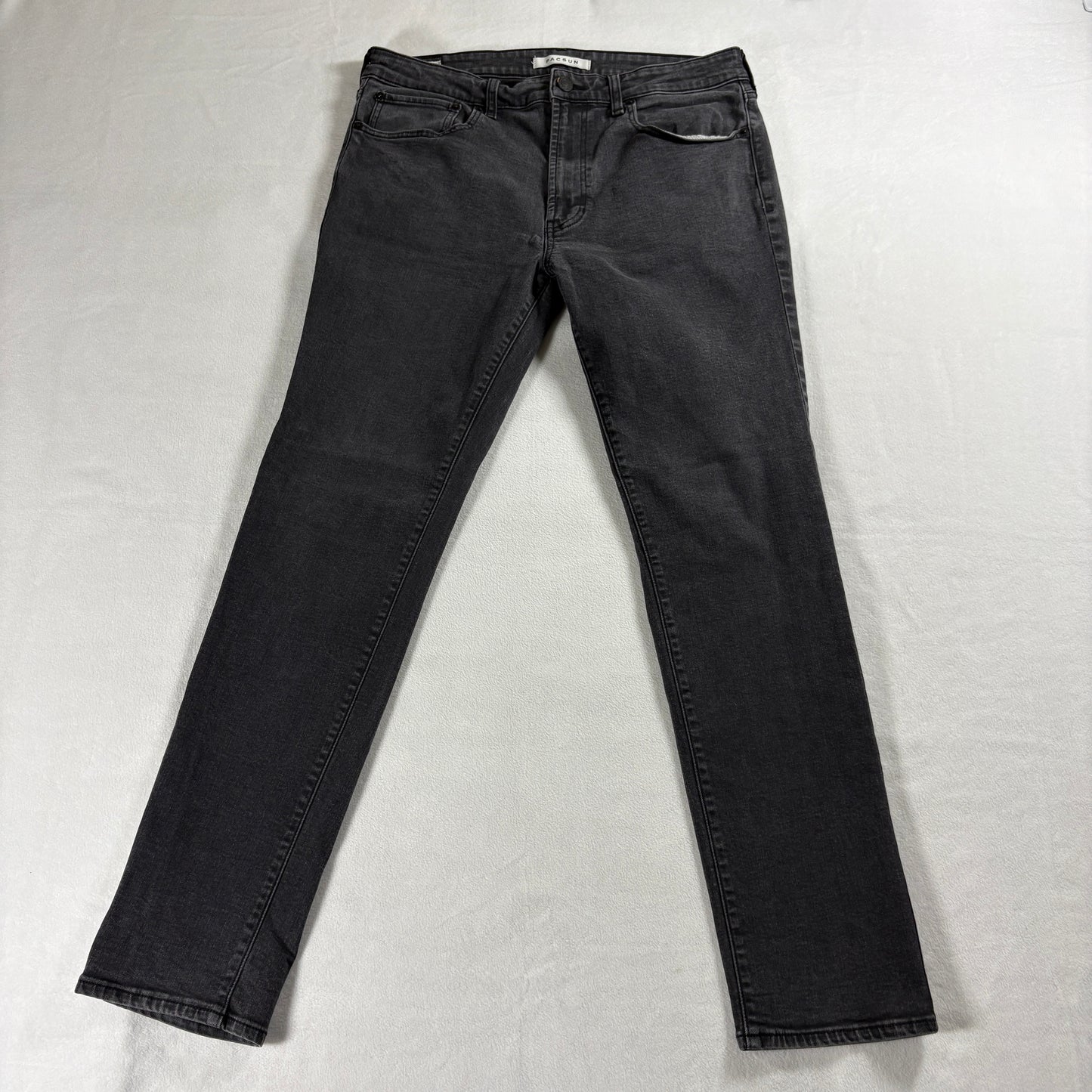 PacSun Mens 34x32 Slim Black Jeans Stretch Denim Casual Everyday Streetwear