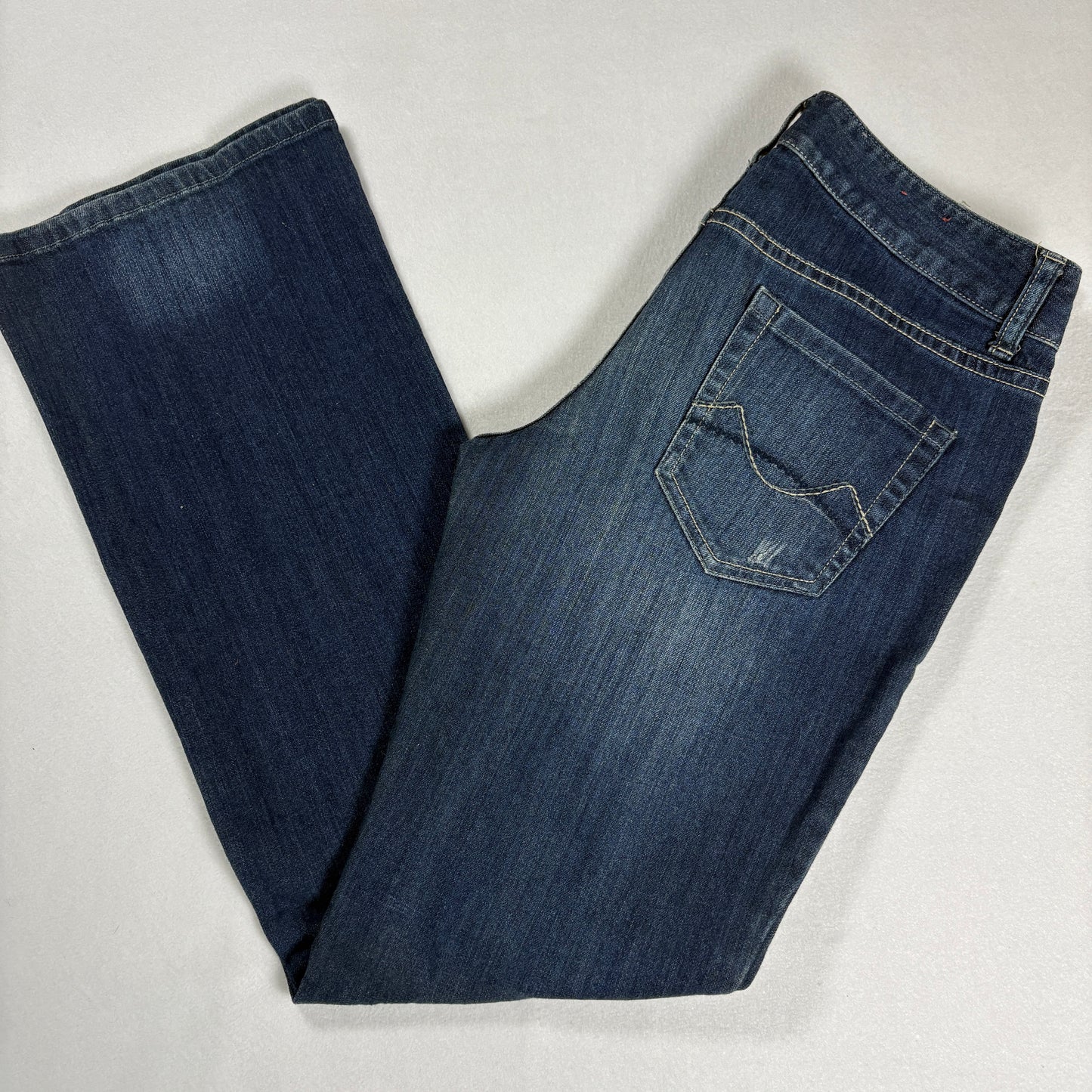 Mossimo Womens Blue Jeans Size 9 Flare Bootcut Y2K Stretch Denim Vintage