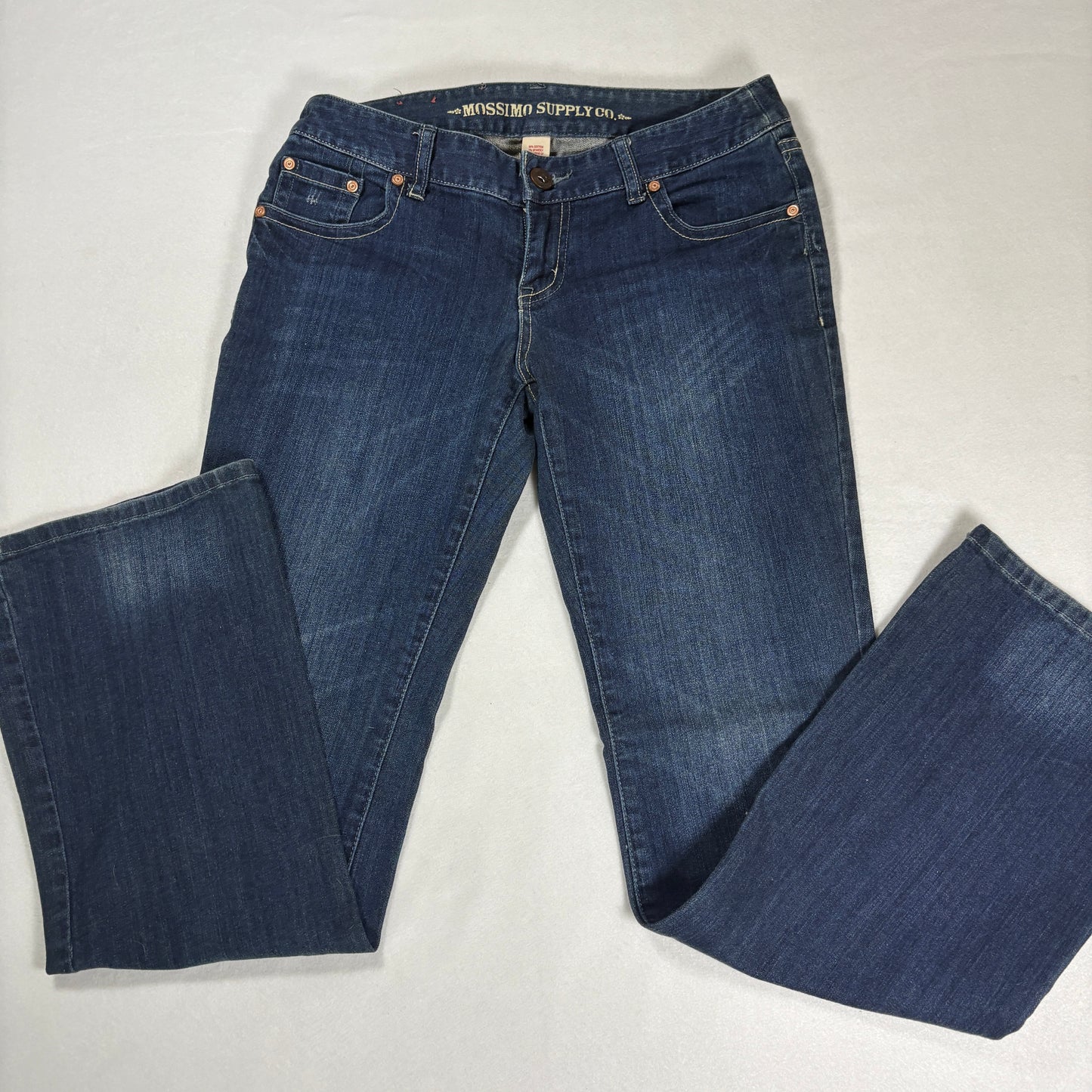 Mossimo Womens Blue Jeans Size 9 Flare Bootcut Y2K Stretch Denim Vintage